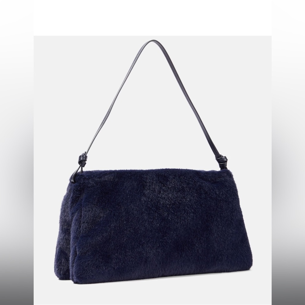 Brand new staud navy fur and leather purse, in original packaging.Originally 395